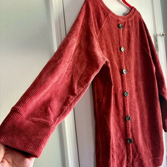 Soft Surroundings Rich Red Corduroy Top - Picture 4 of 7